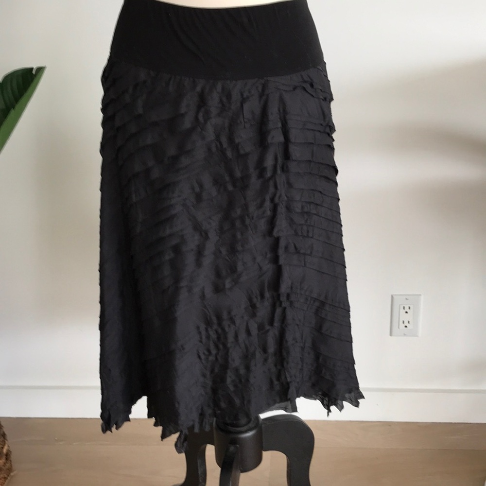 donna karan silk skirt